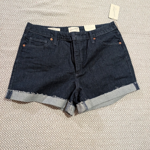 Universal Thread Dark Blue Jean Shorts Vintage Midi Shorts - Picture 2 of 6